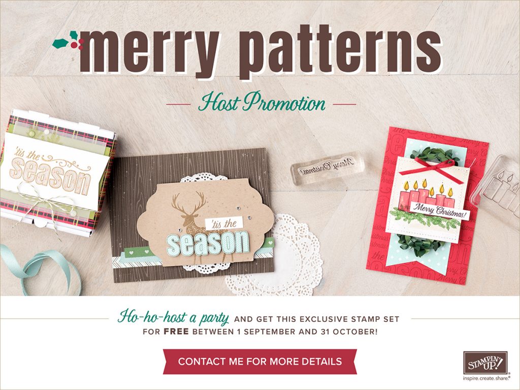 Host a party and earn Merry Patterns Stamp Set.