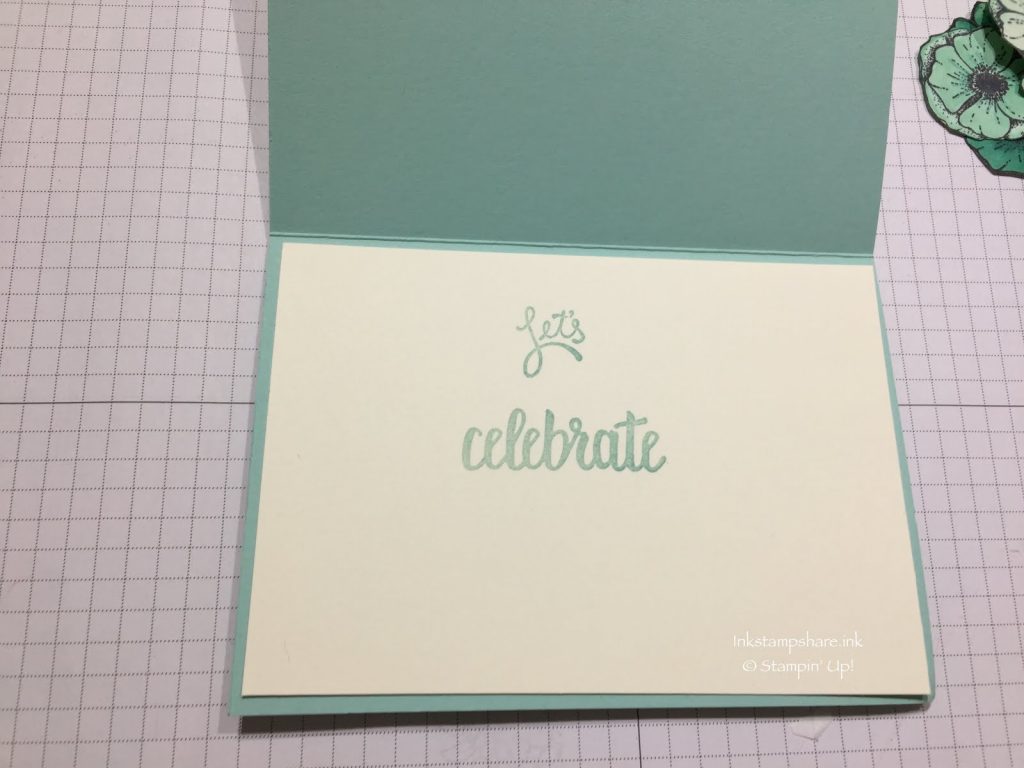 Lets Celebrate. Inside card. Amazing You from Stampin Up!