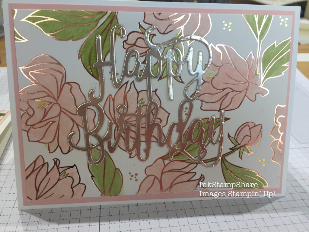 Birthday Card with Springtime Foils Papers.