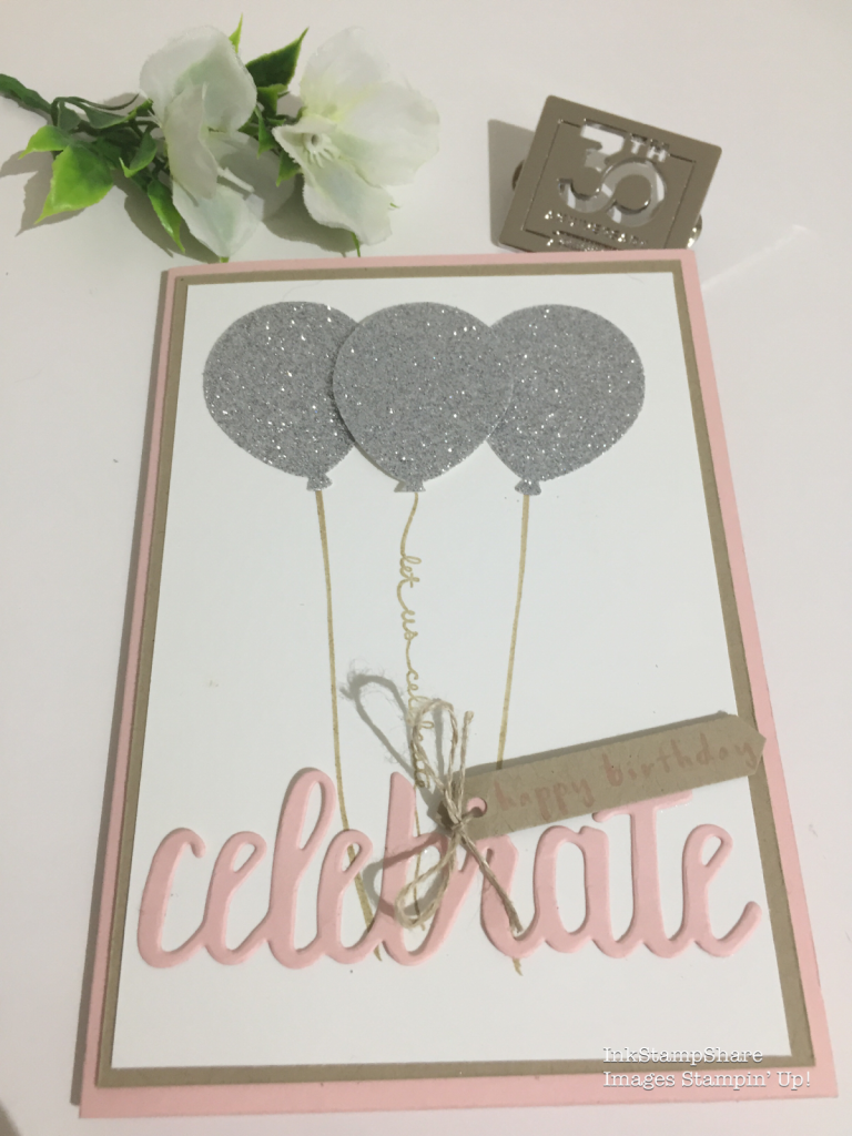 Celebrate Birthday Card with Celebrate You Thinlit Dies and Balloon Celebration stamps