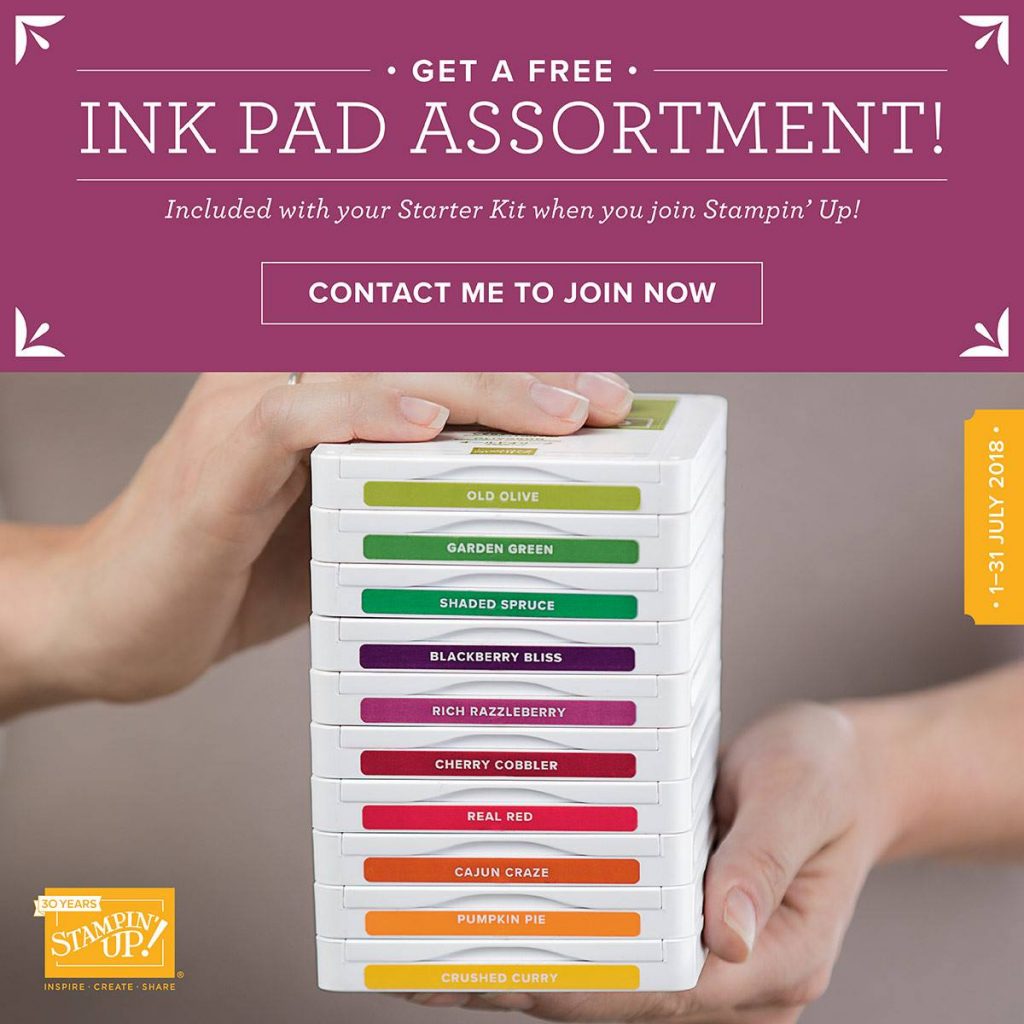 Stampin Up Ink Pad Offer July. Joining Offer. Ink Pads