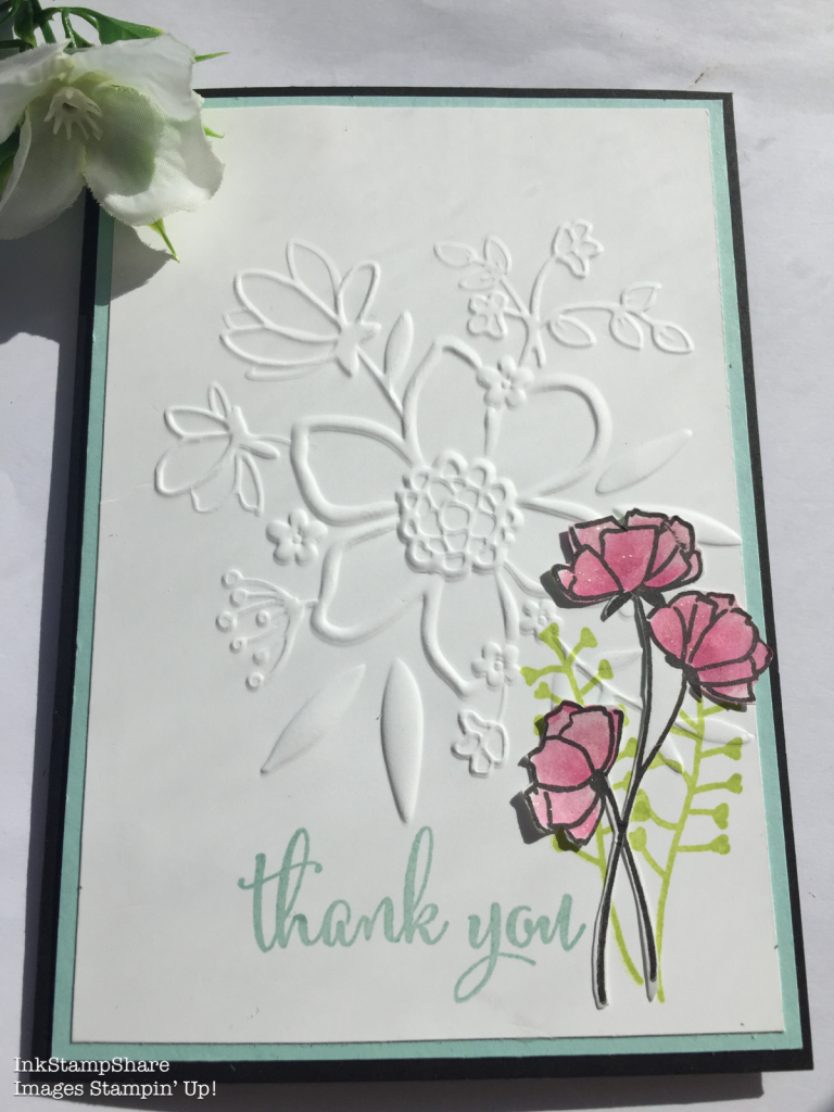 Lovely Floral Embossing Folder and Love What You Do stamps