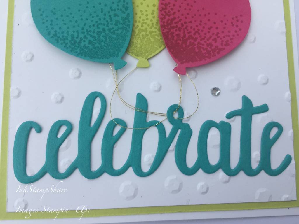Balloon Celebrations card, Balloon Punch, Colour Challenge, Stampin Up,