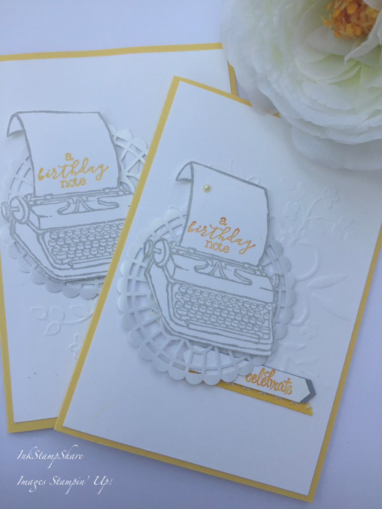 Birthday card with P.S. You're the best and Lovely Floral Embossing Folder