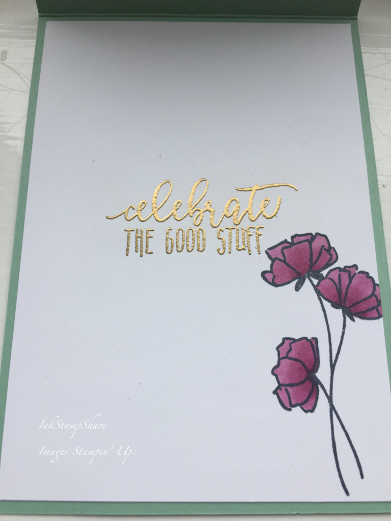 50th birthday card, Share What You Love, Stampin Up, heat embossing