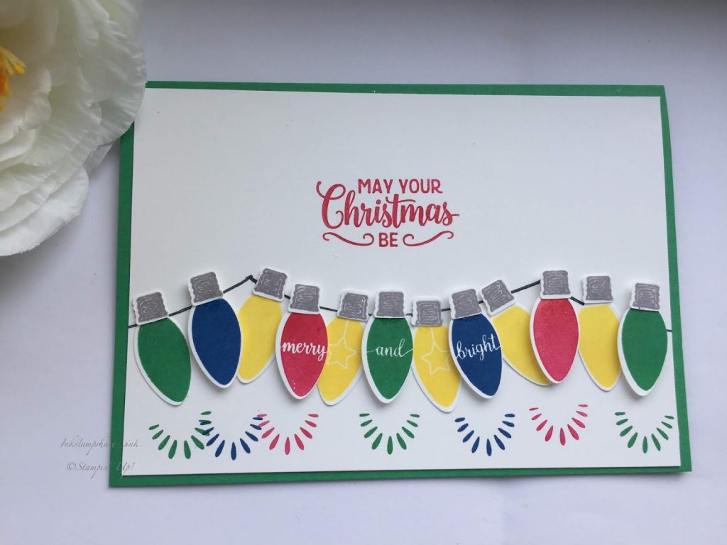 Making Christmas Bright Card, Stampin Up, Christmas Card, Christmas Lights