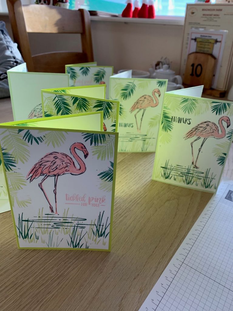 Fabulous Flamingo cards at Coffee and Cards Stampin Up