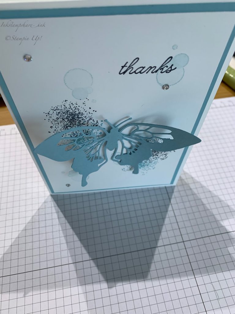 Butterfly Beauty Dies and Beauty Abounds stamps thank you card. Blog Hop