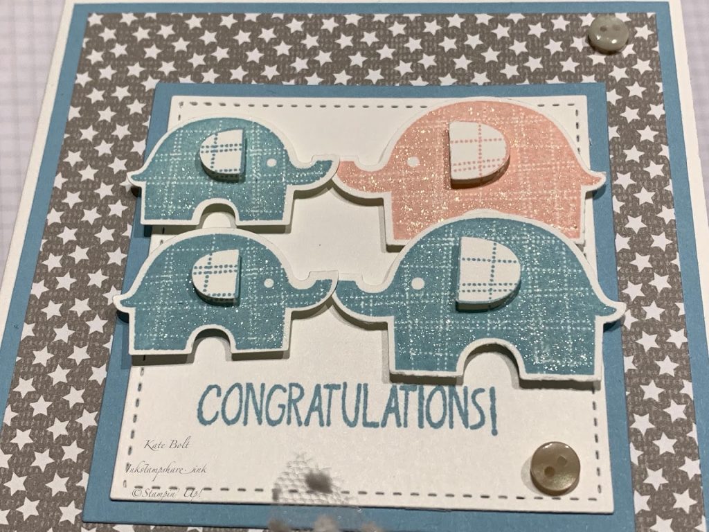 Little Elephant card. New Baby Card