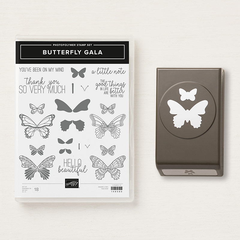 Butterfly Gala stamps and punch
