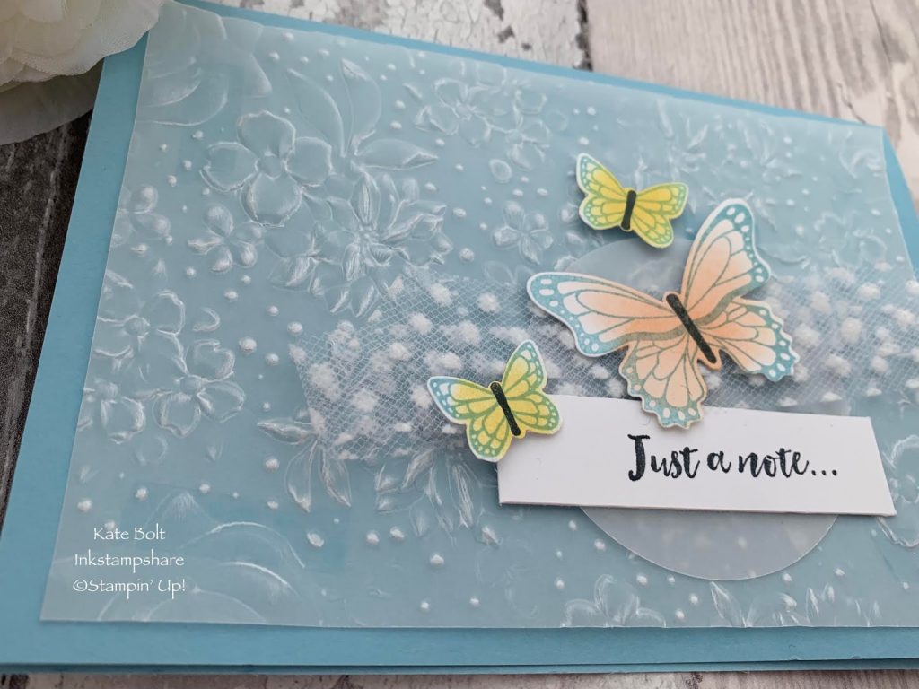 Pretty, soft, hand made card using the Country Floral Embossing Folder , Daffodil Delight and Grapefruit Grove