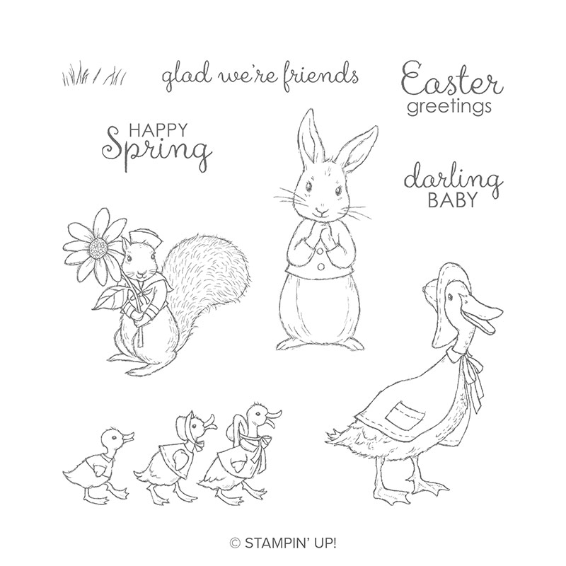 Fable Friends stamps set including rabbit image. Stampin Up