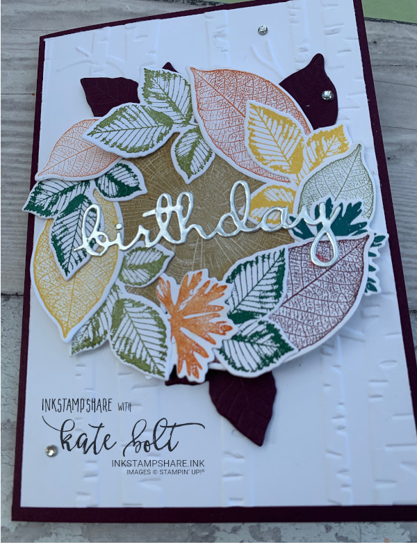 Card made for the Inspire Create Challenge #53. Wreath birthday card using the Rooted In Nature bundle Stampin' Up!