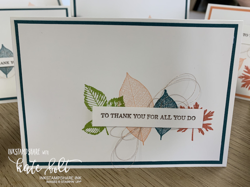 Thank you card using the Rotted In Nature stamp set at Coffee and  Cards.  #simplestamping