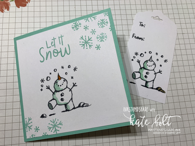 Snowman Season Christmas Card! A fun Christmas card featuring a cute juggling snowman. Created with some simple stamping. 