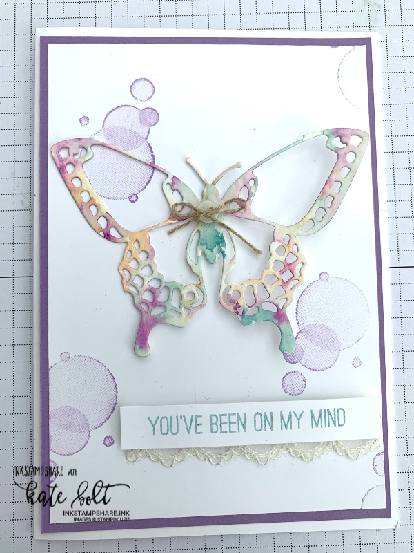 Butterfly Beauty - Catch my facebook live Coffee and  Cards replay showing you how I make this pretty butterfly card using Stampin' Up! products
