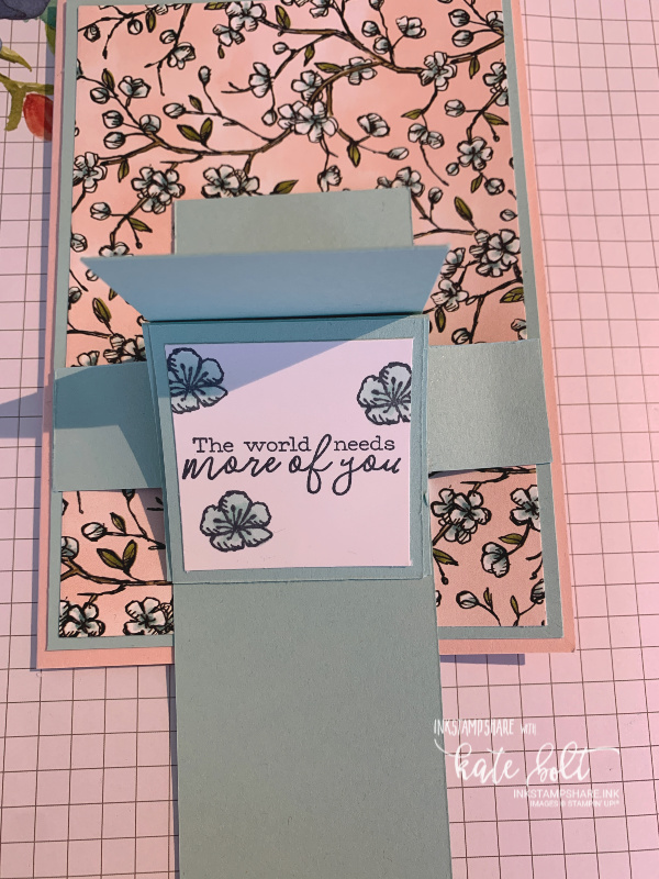 Waterfall Card using Free As A Bird stamps and  Bird Ballad Designer Series Papers.