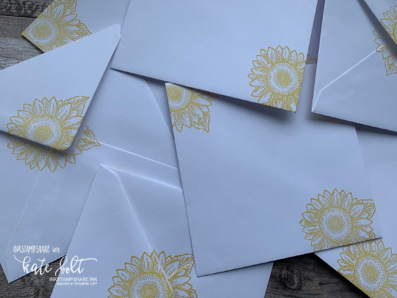 Celebrate Sunflowers Customer Thank you Cards.  Stamped envelopes