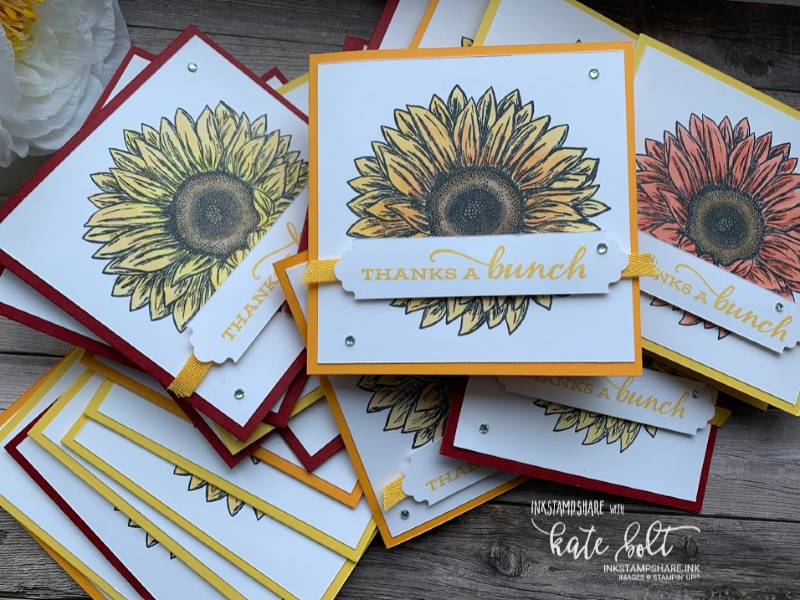 Celebrate Sunflowers Customer Thank you Cards. 
