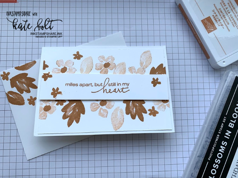 Simple card using the new 2020 Stampin Up In colours and #simple stamping with Blossoms In Bloom. Cinnamon Cider