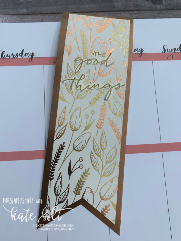 Magnetic Planner Book Mark with Guilded Autumn Papers and  the Triple Banner Punch