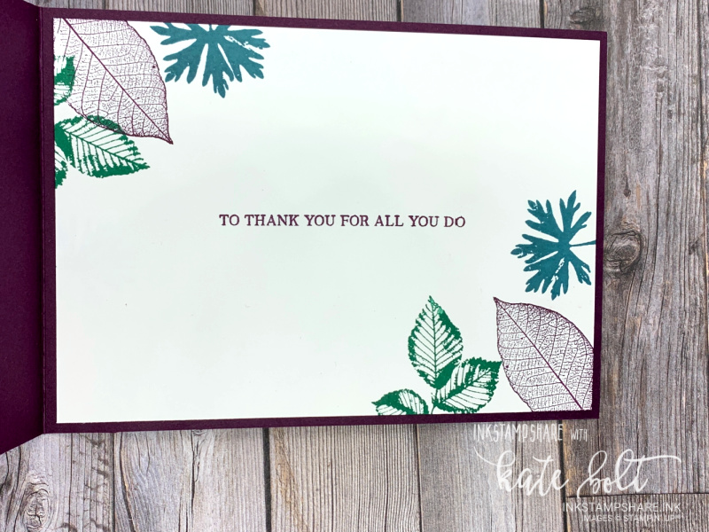 Cosy Up With Plaid Tidings!  Autumnal Thank you card and envelope using the Plaid Tidings paper and  the Rooted In Nature stamp set. Says You Are Wonderful and  the plaid paper gives a cosy feel to it.