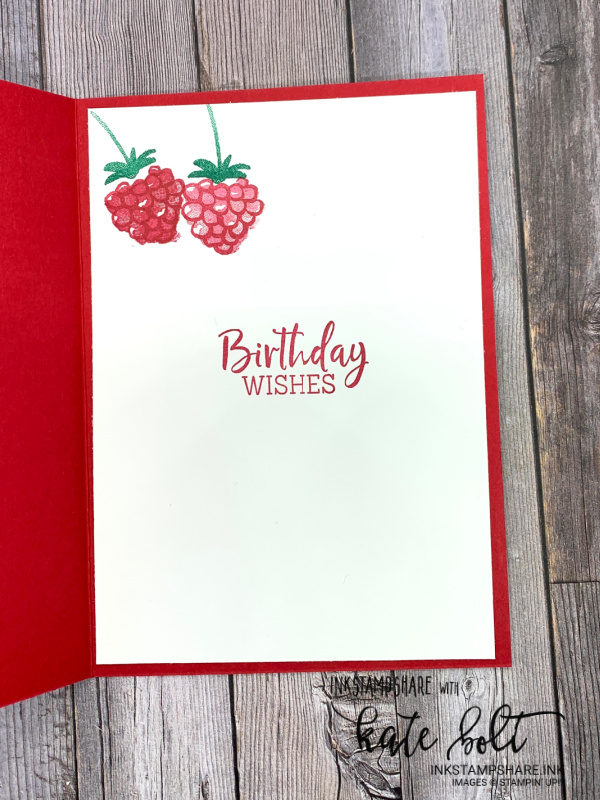 Berry Blessings birthday card, using the berry Blessings Bundle free from Saleabration. For Saleabration Sunday series on my YouTube channel