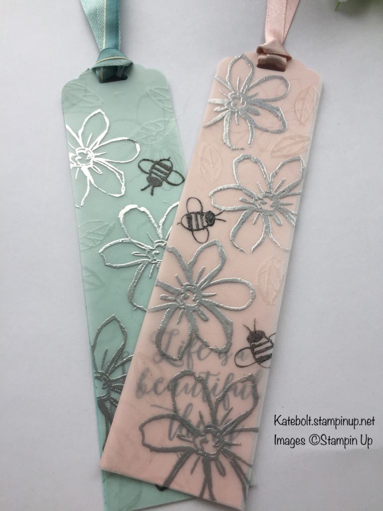 Book mark made using Stampin Up products