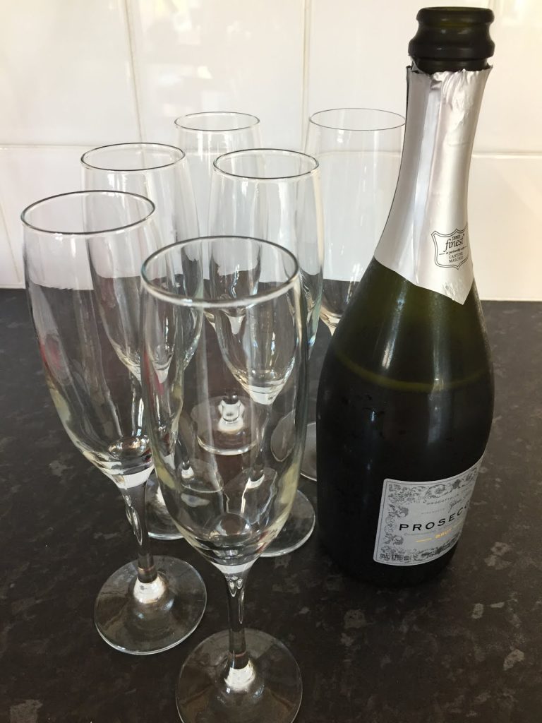 Prosecco for catalogue launch party, open house event