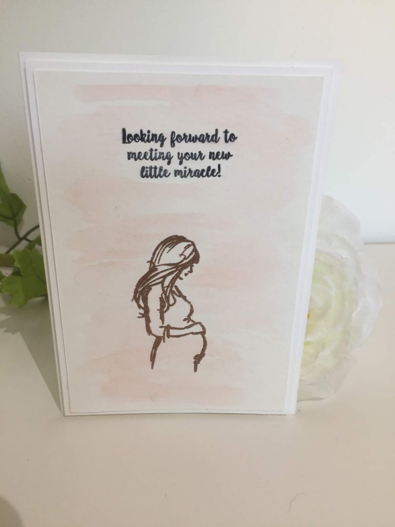 New Arrival Card. Wonderful Moments Stampin Up Pregnant lady image