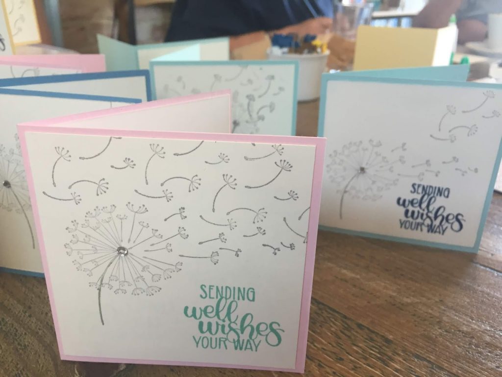 Dandelion Wishes card at Coffee and Cards. Handmade. Get Well card