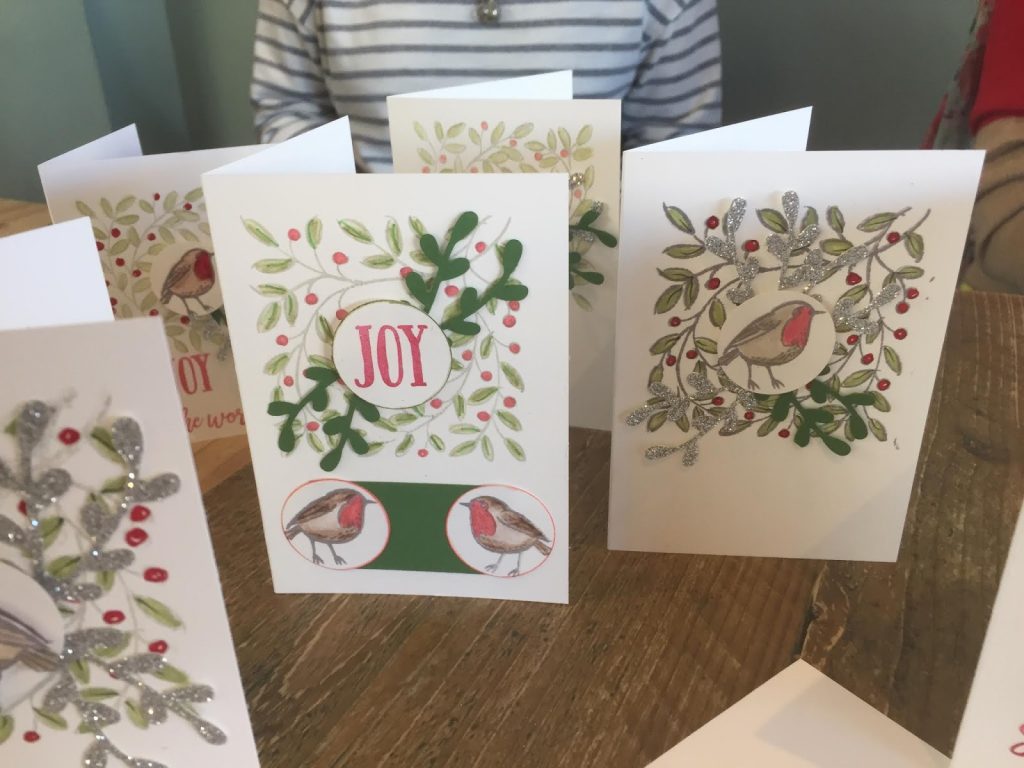 Coffee and Cards Christmas Card using Feather And Frost Stamps. Hand made card, Robin Card, Stampin Up