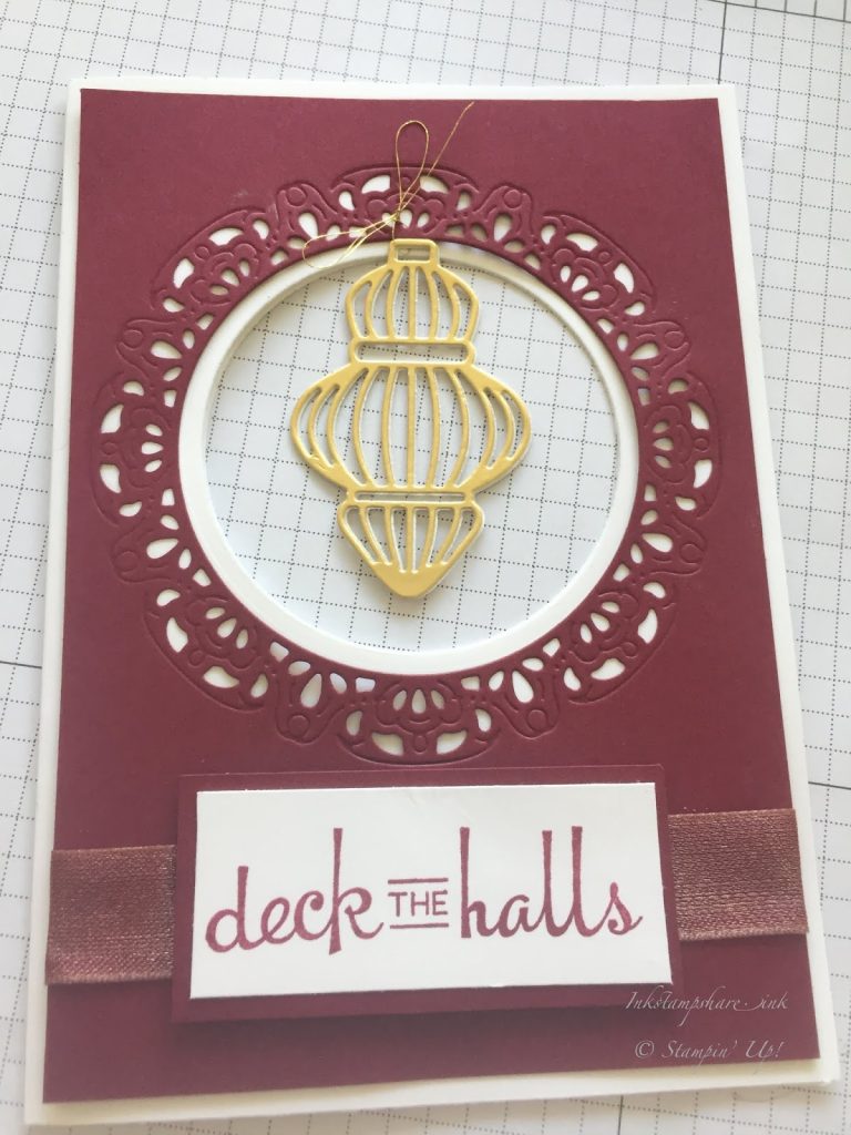 Beautiful Baubles Swing Aperture Card. Stampin' Up