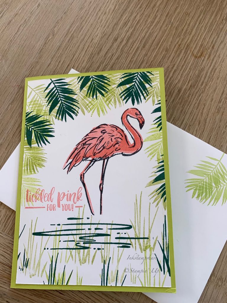 Fabulous Flamingo card Stampin Up