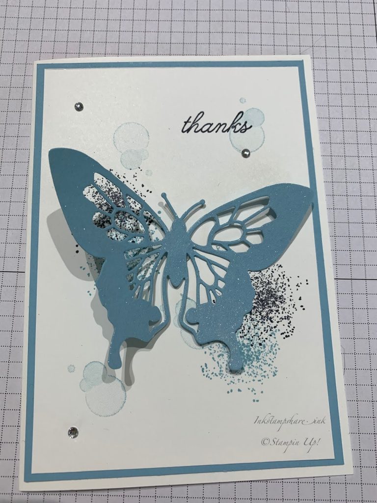 Sneak Peek Butterfly Beauty Thank You Card - InkStampShare