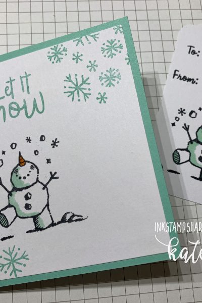 Snowman Season Christmas Card! A fun Christmas card featuring a cute juggling snowman. Created with some simple stamping. Stampers Showcase Blog Hop