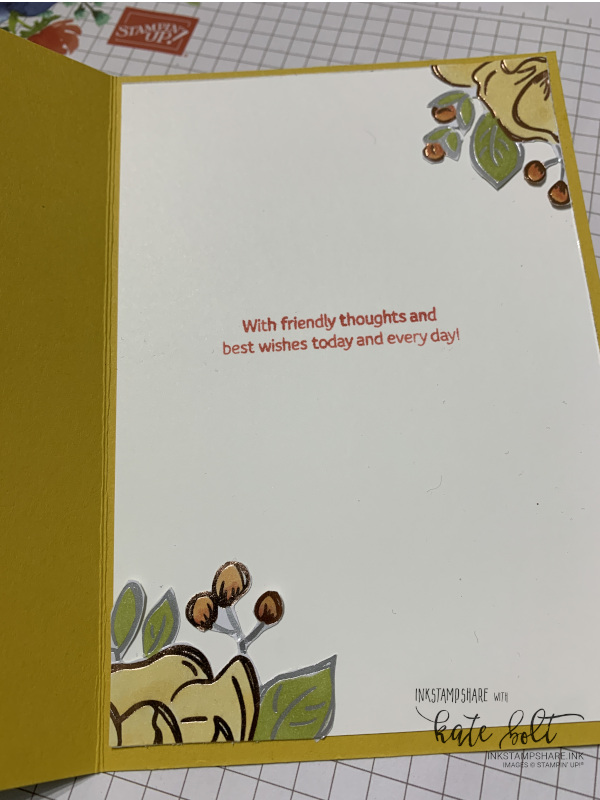 Spread some handmade happiness with the Flowering Foils papers coloured with Stampin' Blends to create a beautiful hand made card to send out in the post