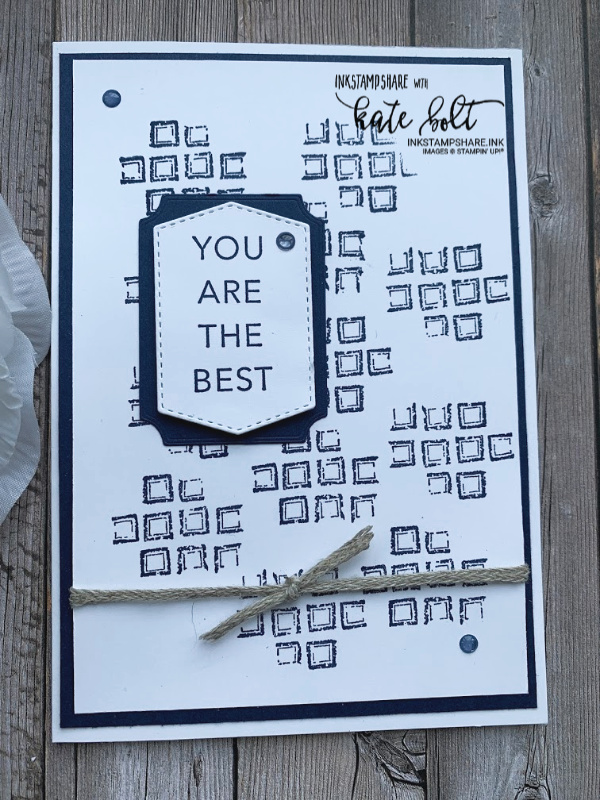 Using the Tasteful Touches stamps and  dies to make a gorgeous monochrome mens card
