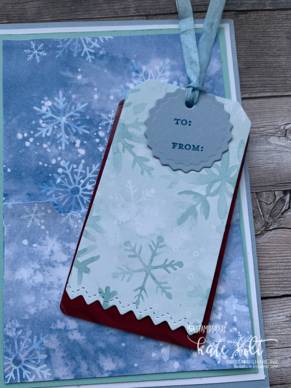 Wishes And Wonder Meets Snowflake Splendour for this hand made Christmas Gift Card Holder. Stampin Up