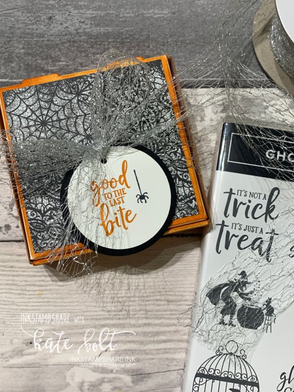 Ghoulish Goodies Halloween Treat box for Coffee & Cards with Magic In This Night papers
