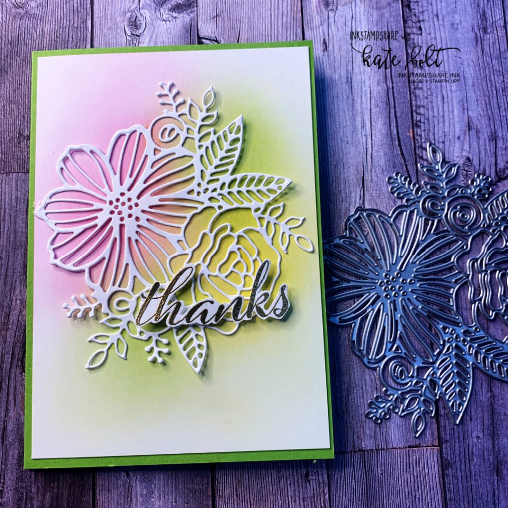 Celebration and  thank you cards created using blending brushes, ink and  the detailed artistic die,