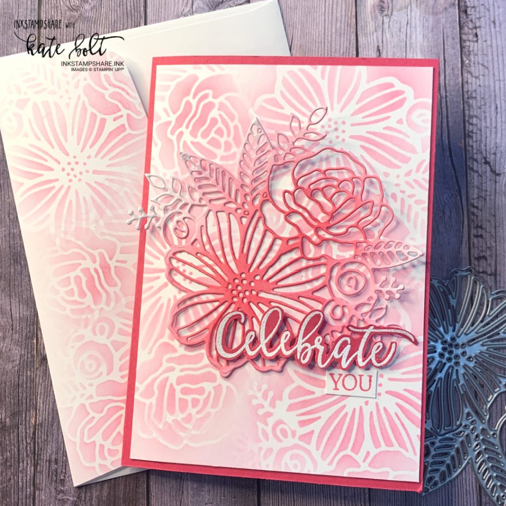 Celebration and  thank you cards created using blending brushes, ink and  the detailed artistic die,