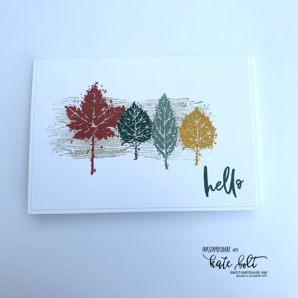 Stampin Up Gorgeous leaves stamp set for quick and  easy but beautiful cards. Leaf images in Autumnal colours. #simplestamping
