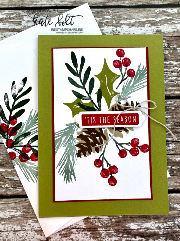 Christmas card made using the Christmas Season Stamp set from Stampin Up by Kate at inkstampshare