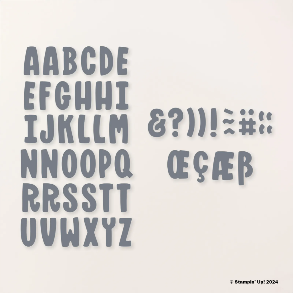 Mini alphabet dies from stampin Up